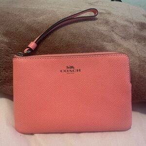 Coach Pink Lemonade Corner Zip  Wristlet New W/O Tags